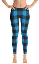 ReadyGOLF: Lumberjack Blue Women's All-Over Leggings
