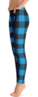 ReadyGOLF: Lumberjack Blue Women's All-Over Leggings