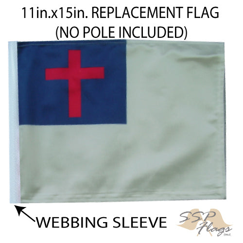SSP Flags: 11x15 inch Golf Cart Replacement Flag - Christian