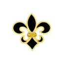 Navika: Glitzy Ball Marker & Hat Clip - Black and Gold Fleur de Lis