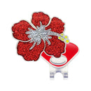 Navika: Glitzy Ball Marker & Hat Clip - Hibiscus