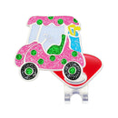 Navika: Glitzy Ball Marker & Hat Clip - Pink Cart