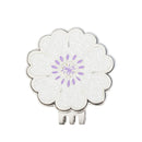 Navika: Glitzy Ladybug Ball Marker on White Flower Hat Clip