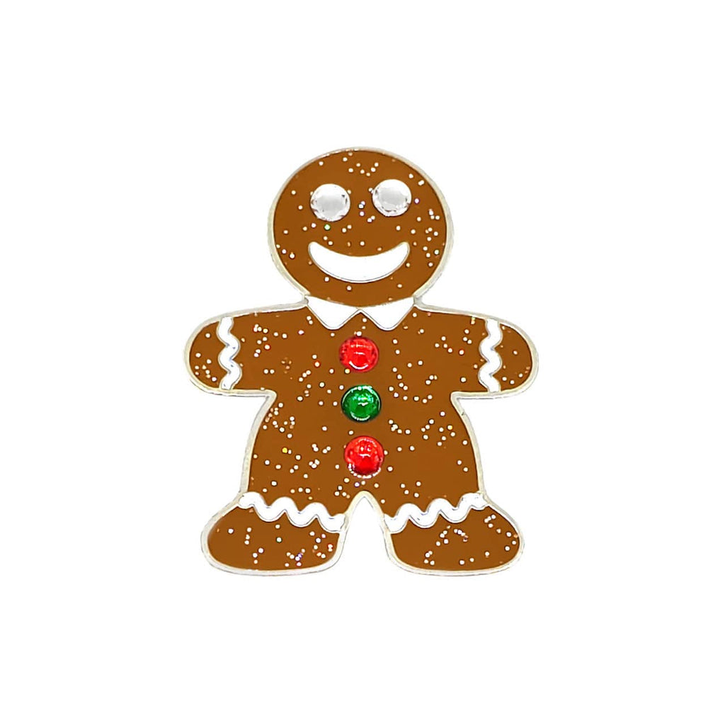 Navika: Glitzy Ball Marker & Hat Clip - Gingerbread Man