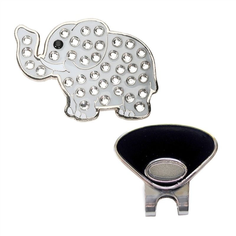 Navika: Swarovski Crystals Ball Marker & Hat Clip - Elephant