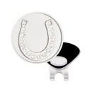 Navika: Ball Marker & Hat Clip - Silver Horseshoe