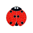 Navika: Lady Luck (Ladybug) Ball Marker adorned with Crystals with Hat Clip