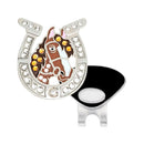 Navika: Crystals Ball Marker & Hat Clip - Lucky Horseshoe