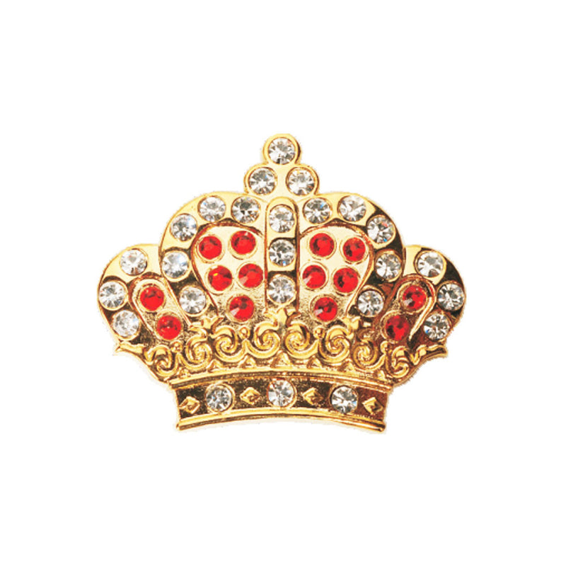 Navika: Swarovski Crystals Ball Marker & Hat Clip - Red Royal Crown
