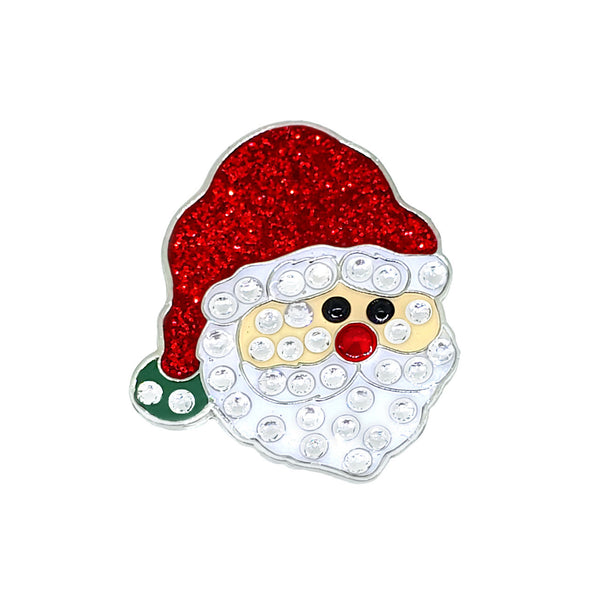 Navika: Swarovski Crystals Ball Marker & Hat Clip - Santa Claus