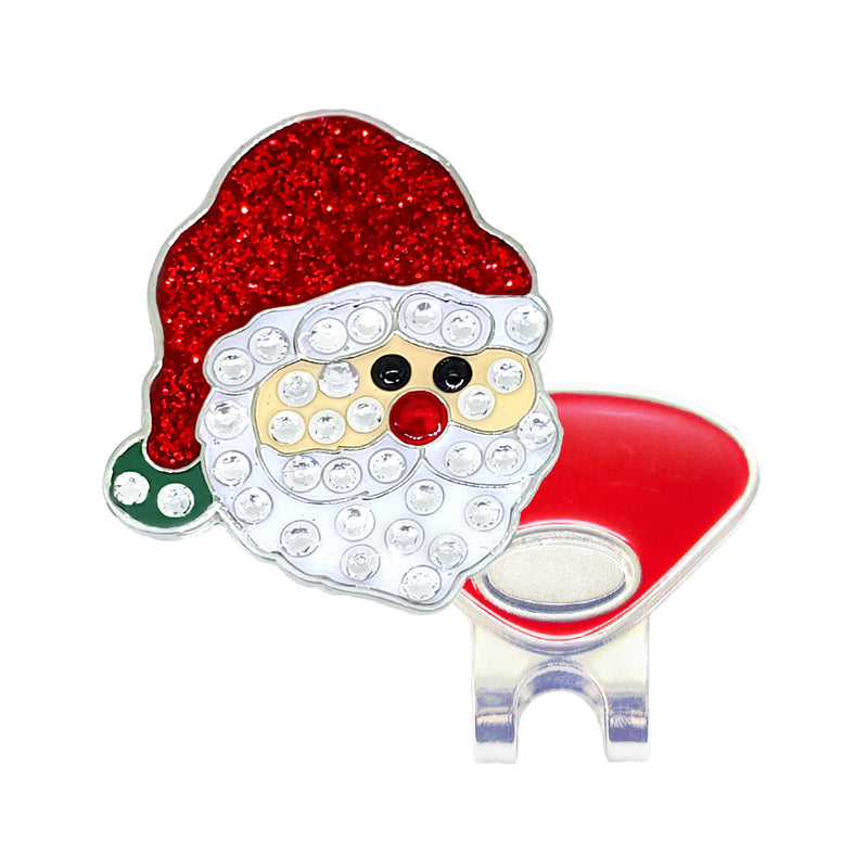 Navika: Swarovski Crystals Ball Marker & Hat Clip - Santa Claus