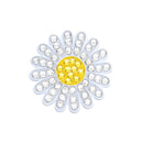 Navika: Ball Marker & Hat Clip - Sunflower (White)