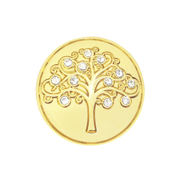 Navika: Swarovski Crystal Ball Marker with Hat Clip - Tree of Life (Gold Plated)