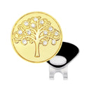 Navika Crystal Ball Marker with Hat Clip - Tree of Life (Gold Plated)