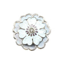 Navika: Glitzy Ball Marker & Hat Clip - White Flower