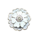 Navika: Glitzy Ball Marker & Hat Clip - White Flower