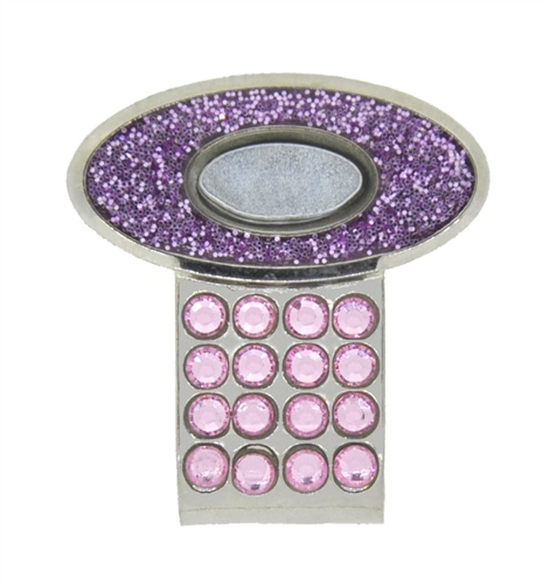 Navika: Swarovski Crystals Ball Marker & Hat Clip Holder - Pink