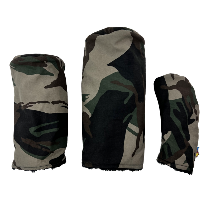 Sunfish: Hand-Woven Barrel Headcovers Set - Camo