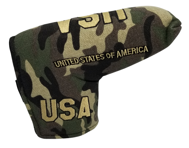 USA Military Camo Embroidered Putter Cover by ReadyGOLF - Blade