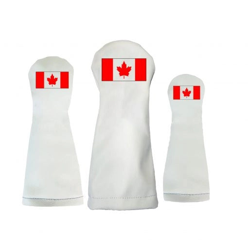 Sunfish: Duraleather Headcover (Driver, Fairway, Hybrid, or Set) - Canadian Flag