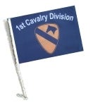 SSP Flags: Car Flag with Pole - 1st Cavalry Division