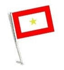SSP{ Flags: Car Flag with Pole - Gold Star