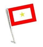 SSP{ Flags: Car Flag with Pole - Gold Star