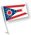 SSP Flags: Car Flag with Pole - State of Ohio