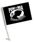 SSP Flags: Car Flag with Pole - POW MIA