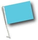 SSP Flags: Car Flag with Pole - Light Blue / Sky Blue