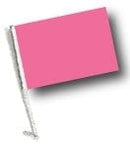 SSP Flags: Car Flag with Pole - Pink