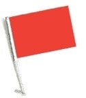 SSP Flags: Car Flag with Pole - Red