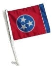 SSP Flags: Car Flag with Pole - Tennessee