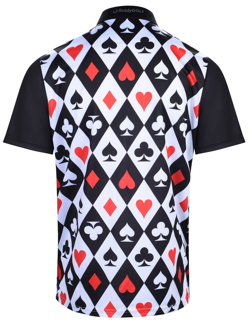 casino royale dress shirt Casino Royale Print Short Sleeve Polo (Modern Fit), Red/White / Casino Royale / M