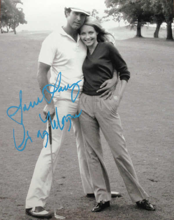 Cindy Morgan "Lacey Underall" Signed 8x10 Caddyshack B & W Photo with Ty Webb