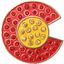 ReadyGolf: Colorado Ball Marker & Hat Clip with Crystals