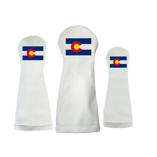 Sunfish: Duraleather Headcover (Driver, Fairway, Hybrid, or Set) - Colorado State Flag