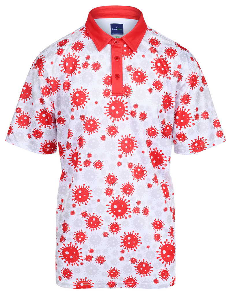 Covid Mens Golf Polo Shirt by ReadyGOLF (LIMITED EDITION)