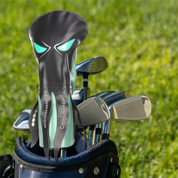 Green Eyes Octopus Leather Driver Headcover by Craftsman Golf