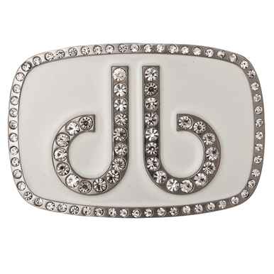 Druh Belt Buckle - DB Logo Diamond White