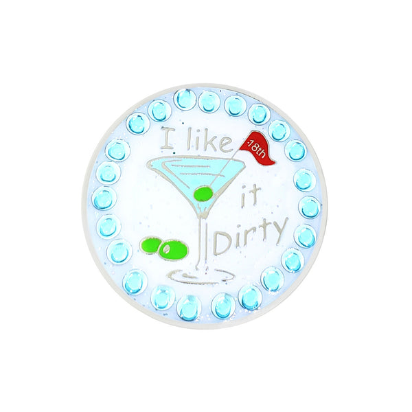 Navika: Swarovski Crystal Ball Marker with Hat Clip - I Like It Dirty (Round)