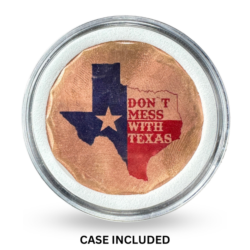 Sunfish: Copper Ball Marker - Don't Mess with Texas