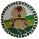 Dancing Gopher with Crystals Golf Ball Marker & Hat Clip