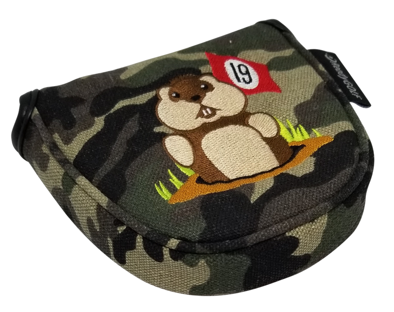 Dancing Gopher Camo Embroidered Putter Cover by ReadyGolf - Mallet