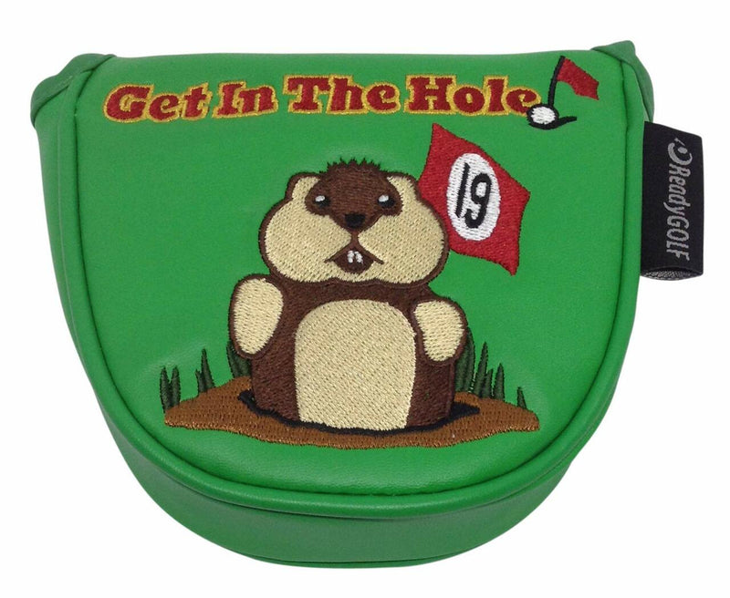 Dancing Gopher Green Embroidered Putter Cover by ReadyGolf - Mallet