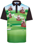 Dancing Gopher Mens Golf Polo Shirt by ReadyGOLF