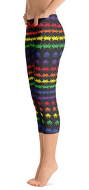 ReadyGOLF: Invaders from Space Womens Capri Leggings