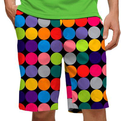 Loudmouth Golf: Men's Shorts - Disco Balls Black (Size 32)