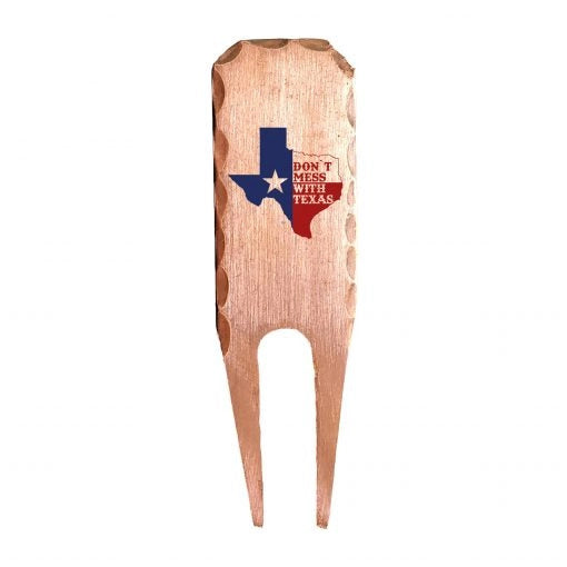 Sunfish: Forged Copper Divot Tool - Don't Mess with Texas