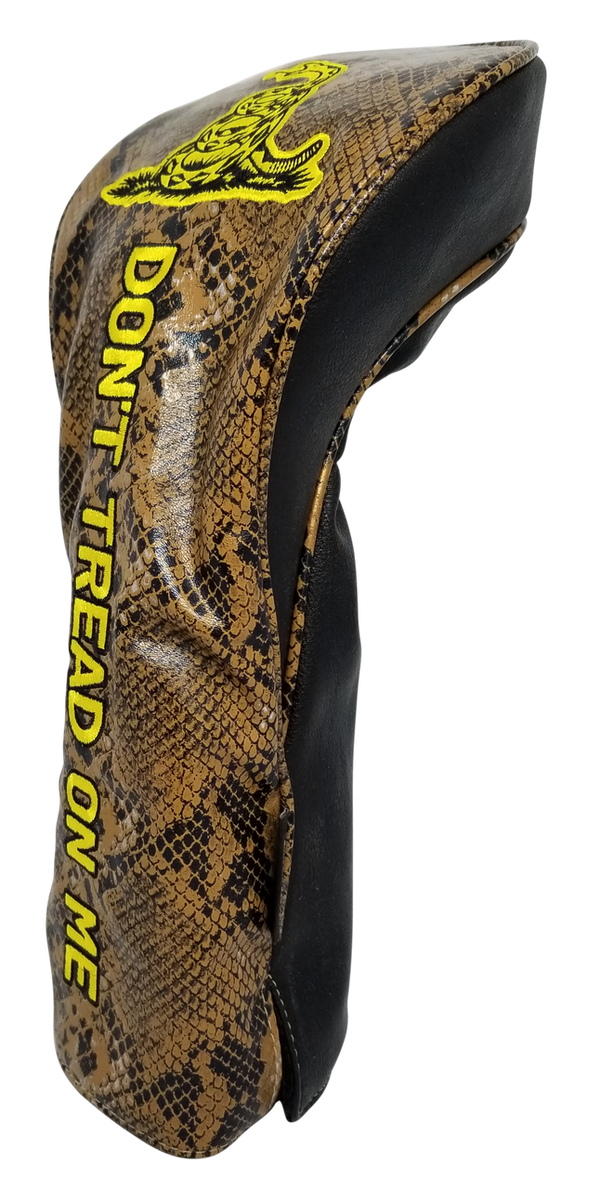 dont tread on me motorcycle helmet Don't Tread On Me Embroidered Snakeskin Driver Headcover